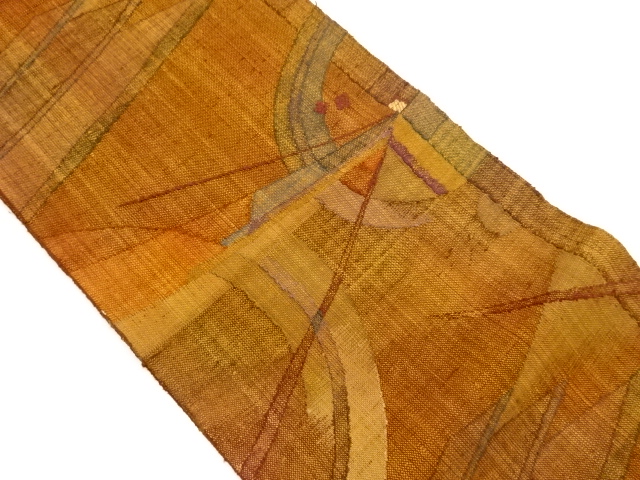 JAPANESE NAGOYA OBI / TSUMUGI / WOVEN ABSTRACT
